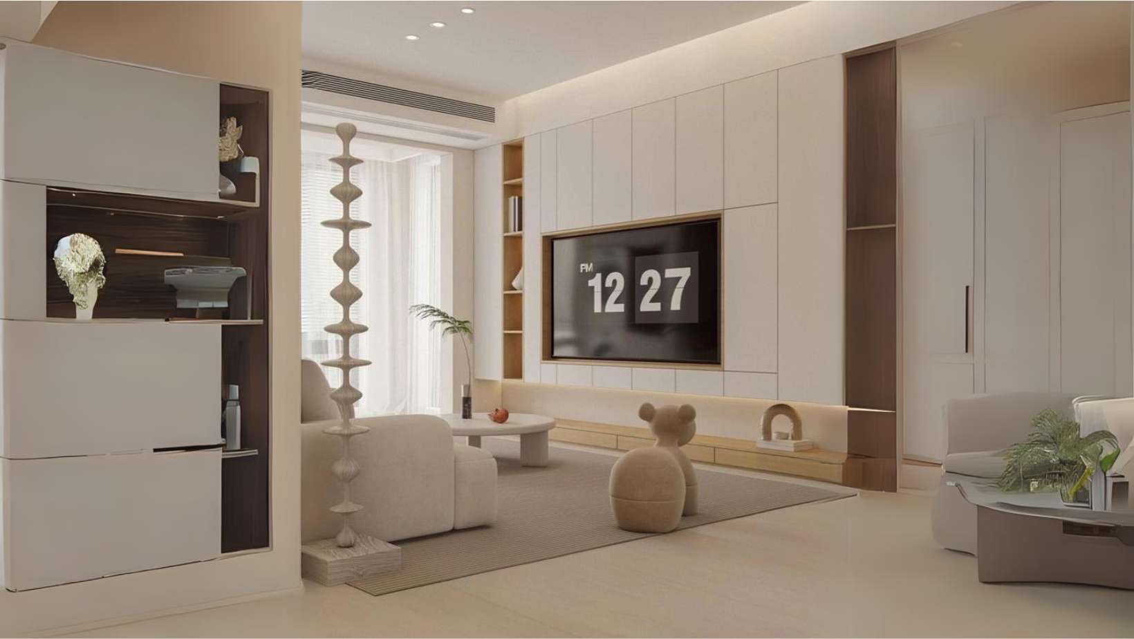 Xu hướng thiết kế kệ tivi âm tường cho phòng khách hiện đại - Givehome