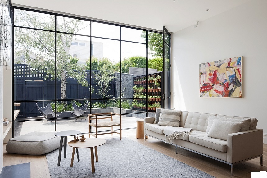 Thiết kế nhà ống không gian mở rộng thoáng và nhiều ánh sáng