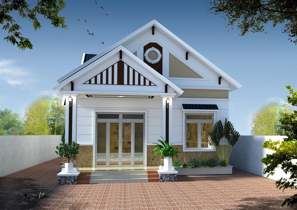 Mẫu nhà cấp 4 mái thái 3 phòng ngủ mang phong cách hiện đại - Mr.Vũ - quạt cho người giàu