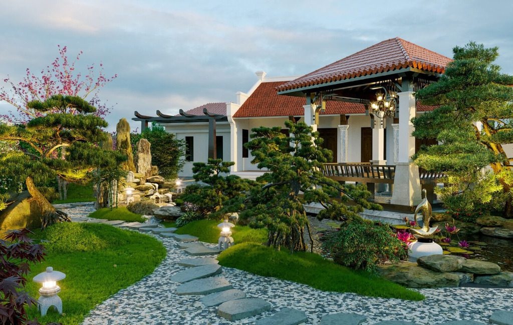 Ngắm nhìn các mẫu biệt thự nhà vườn cấp 4 mái thái HOT nhất 2025