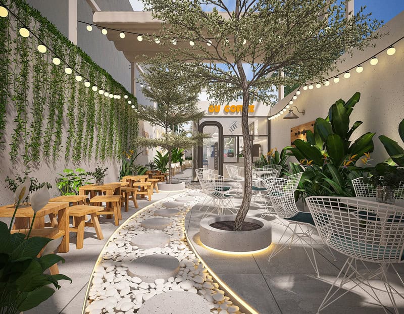 20+ Mẫu thiết kế quán cafe sân vườn mang đậm dấu ấn riêng